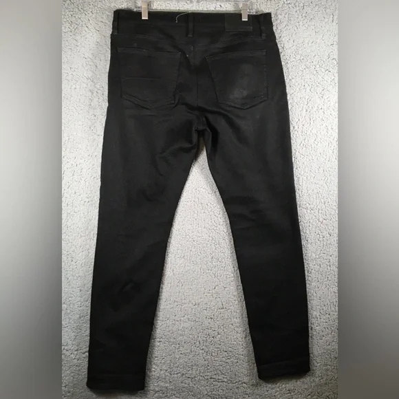 Madewell Jeans Women's Atlectic Slim Black Size 35/32 Straight Denim Pockets - Picture 2 of 12
